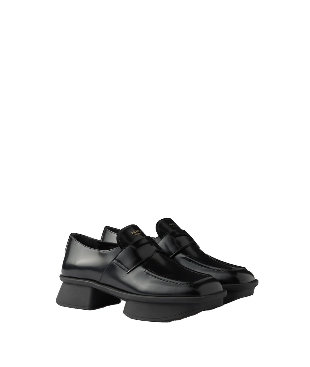 PRADA Черные кожаные лоферы, фото 2