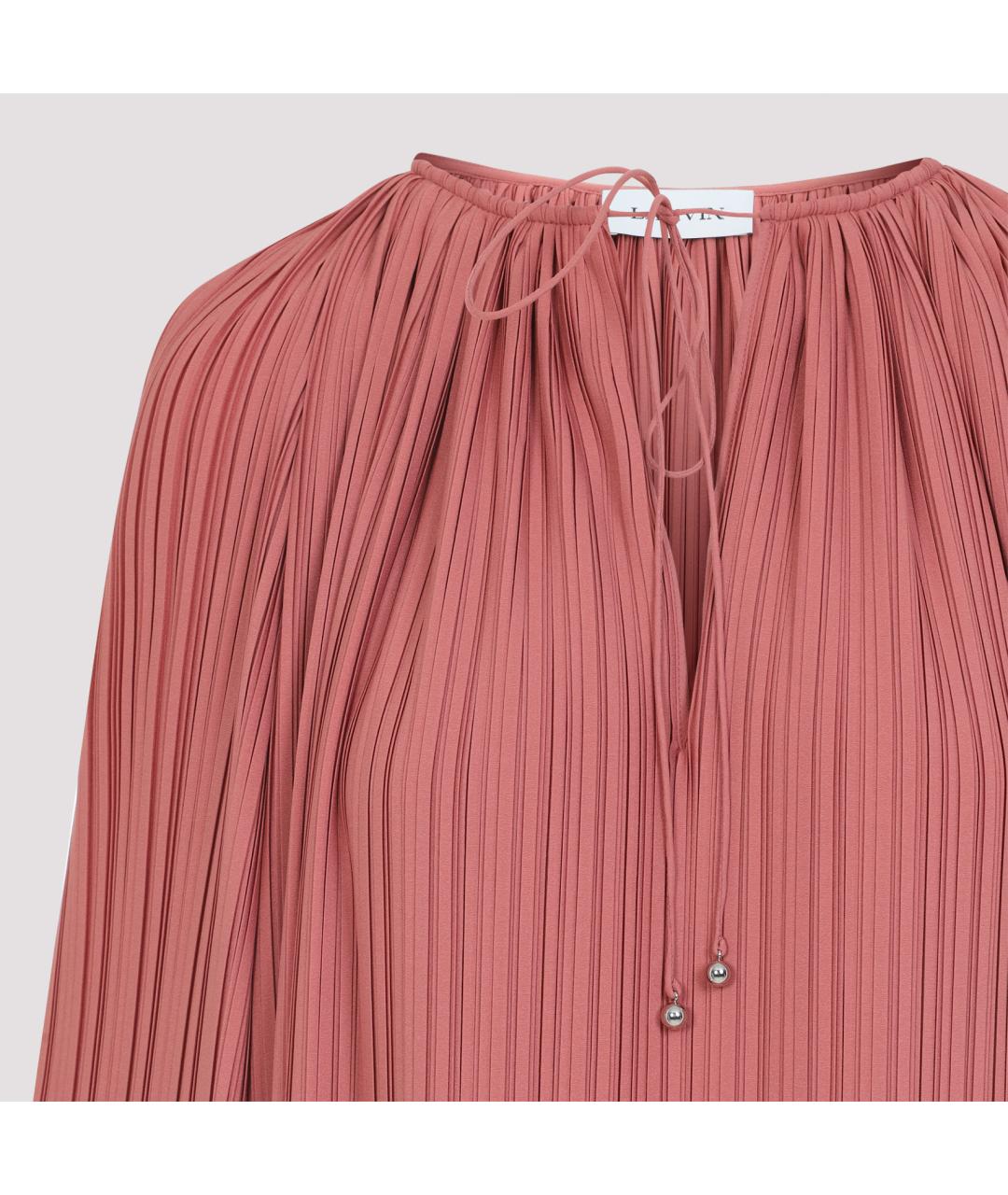 LANVIN Розовое полиэстеровое повседневное платье, фото 5