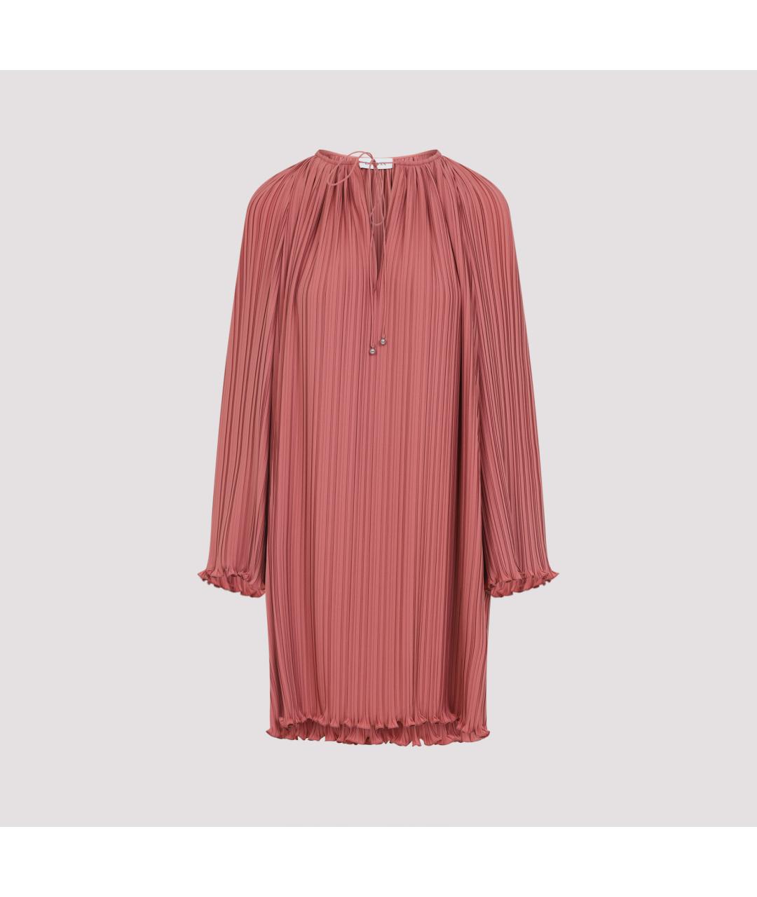 LANVIN Розовое полиэстеровое повседневное платье, фото 2