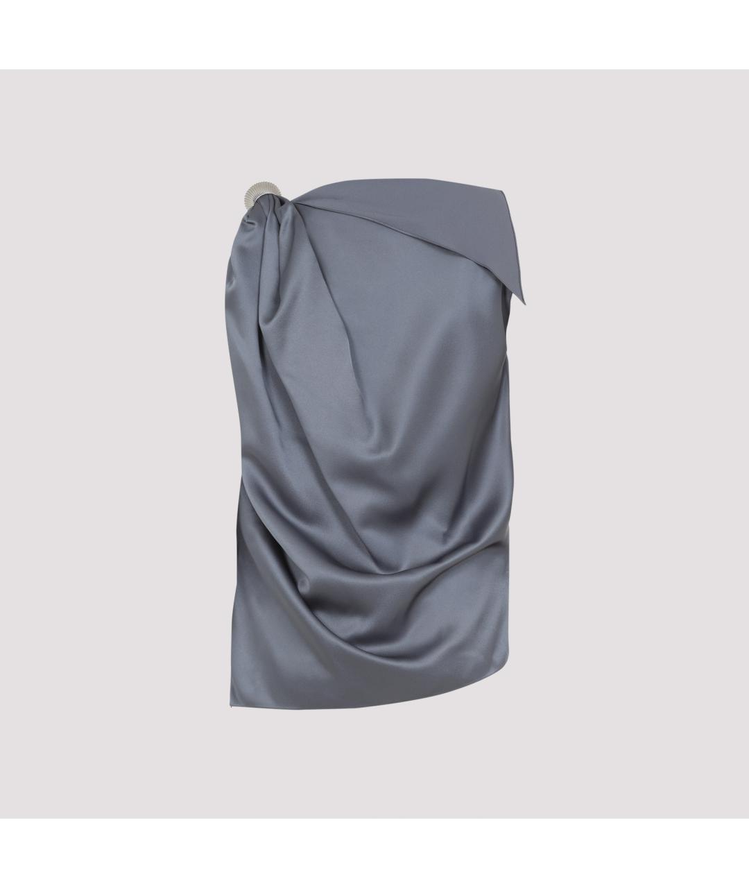 LANVIN Серая вискозная блузы, фото 3