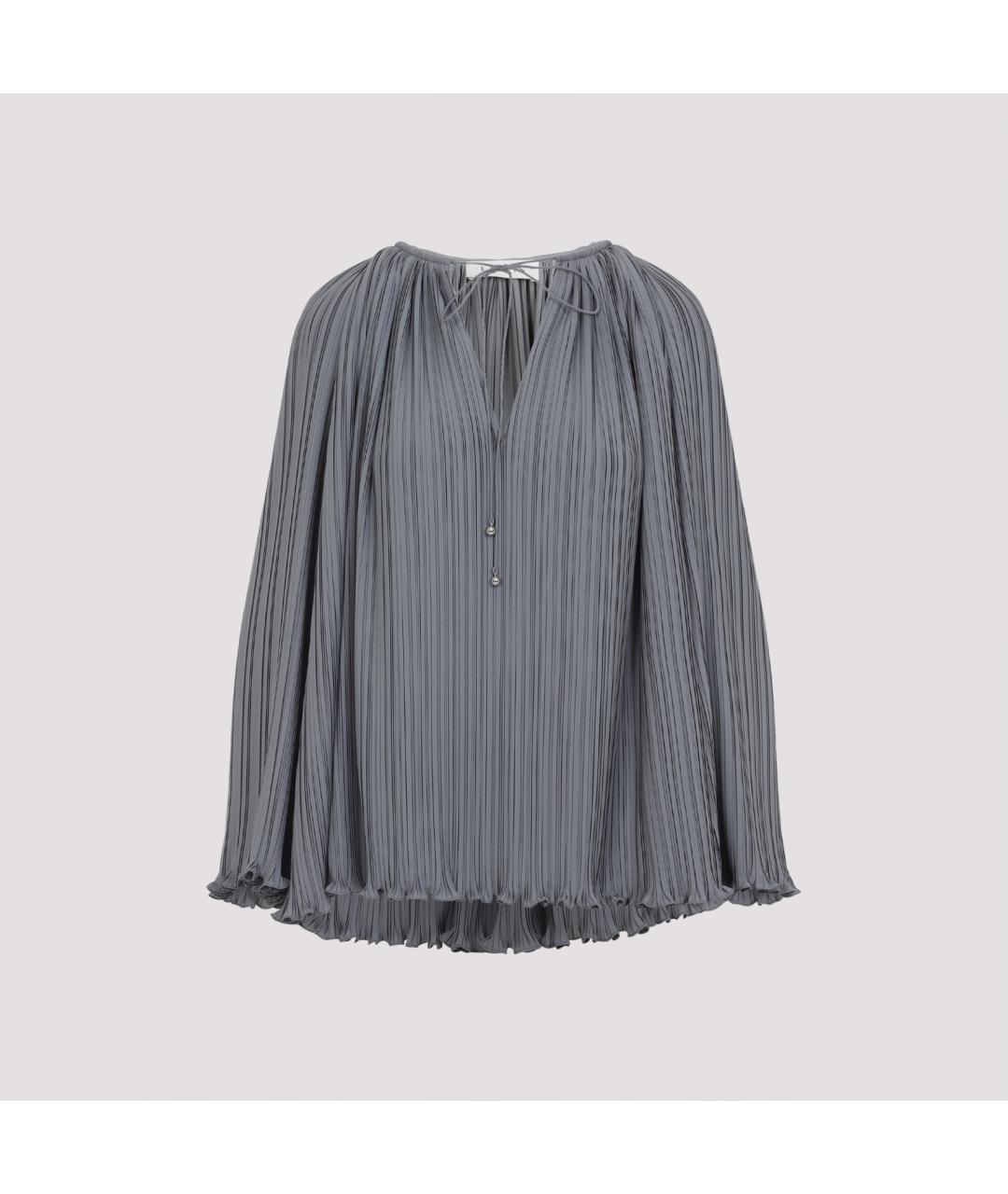 LANVIN Серая полиэстеровая блузы, фото 2