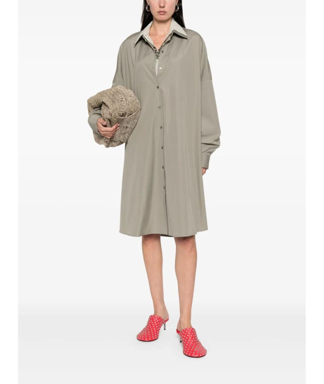 DRIES VAN NOTEN Бежевое хлопковое повседневное платье, фото 2