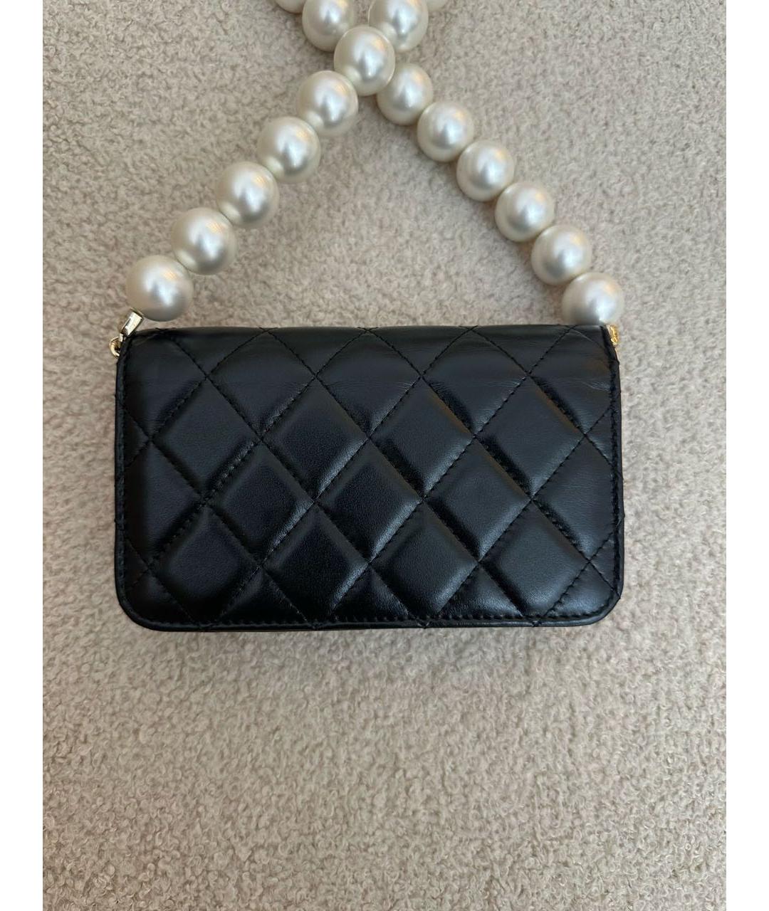 CHANEL Черная кожаная сумка через плечо, фото 4