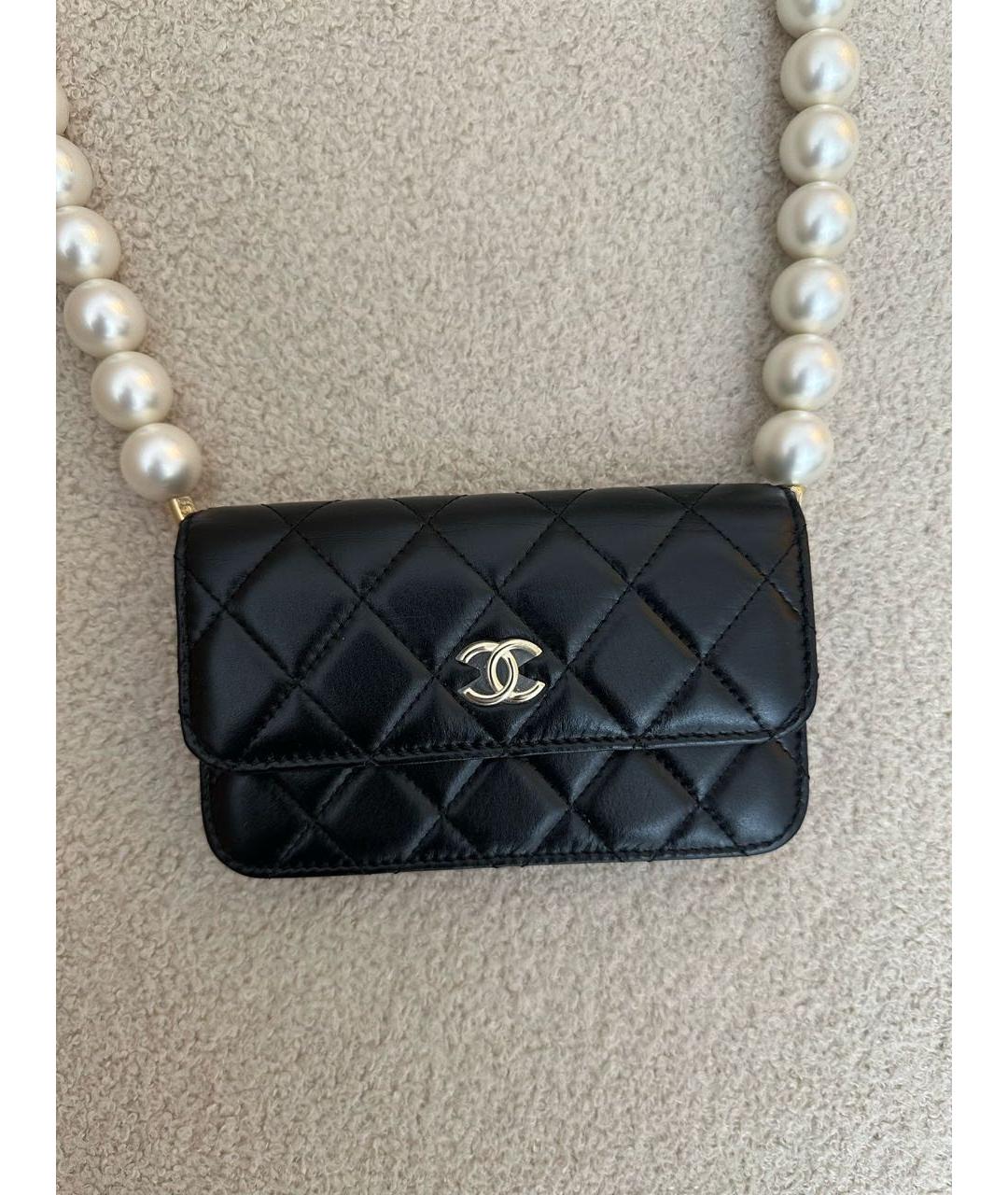 CHANEL Черная кожаная сумка через плечо, фото 3