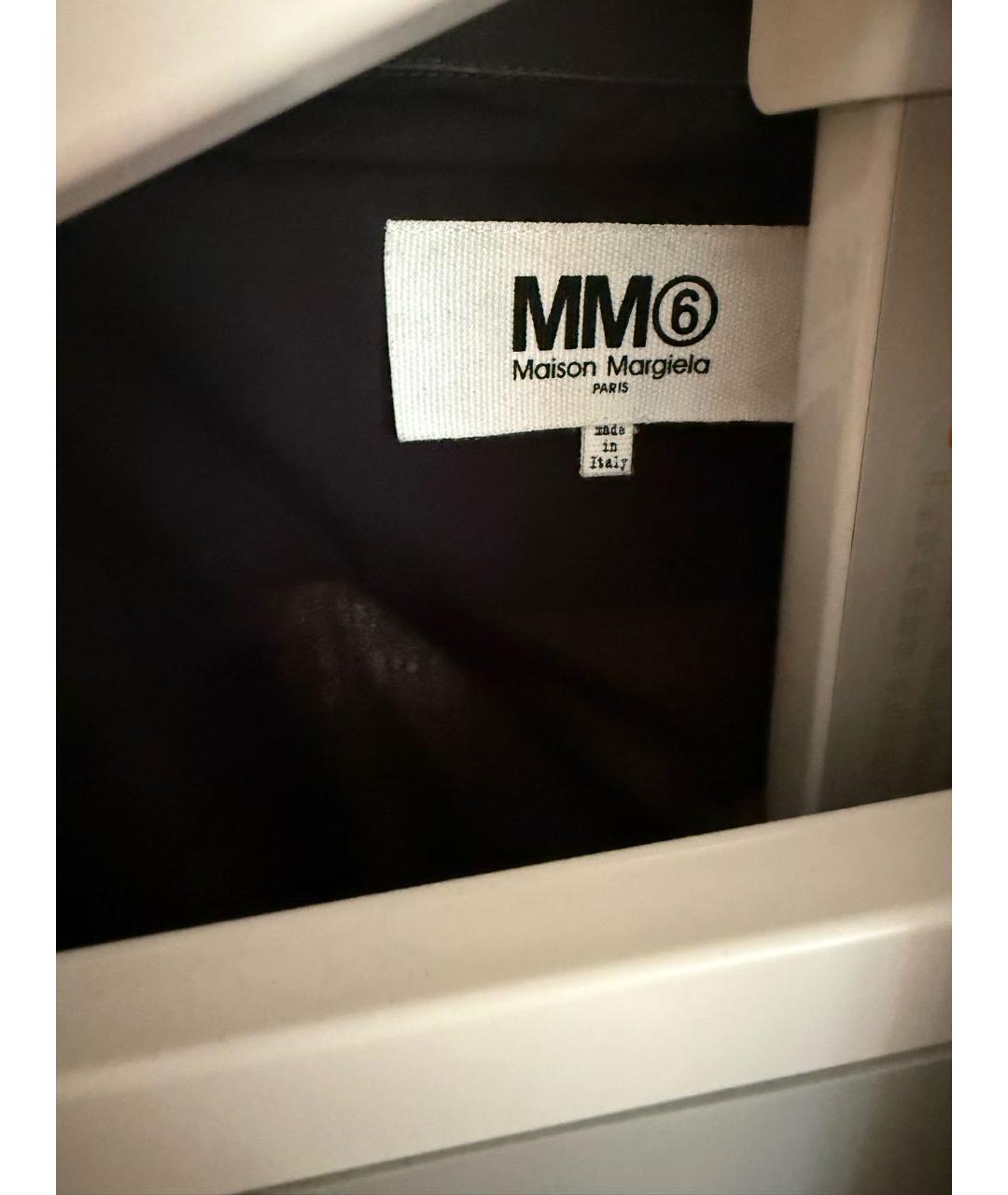 MM6 MAISON MARGIELA Черное хлопковое повседневное платье, фото 3