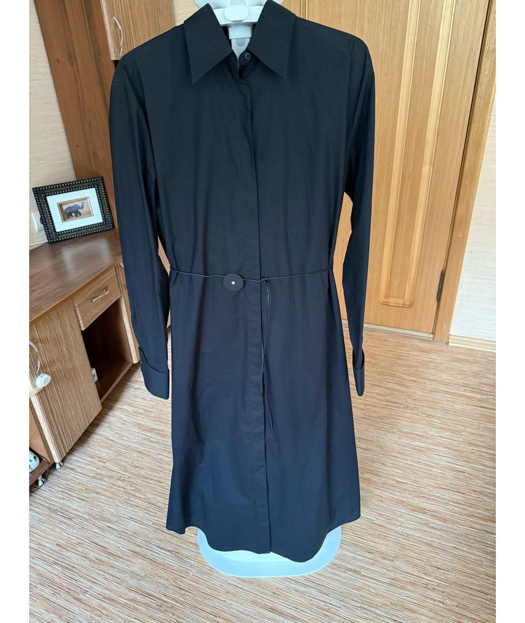 MM6 MAISON MARGIELA Черное хлопковое повседневное платье, фото 7