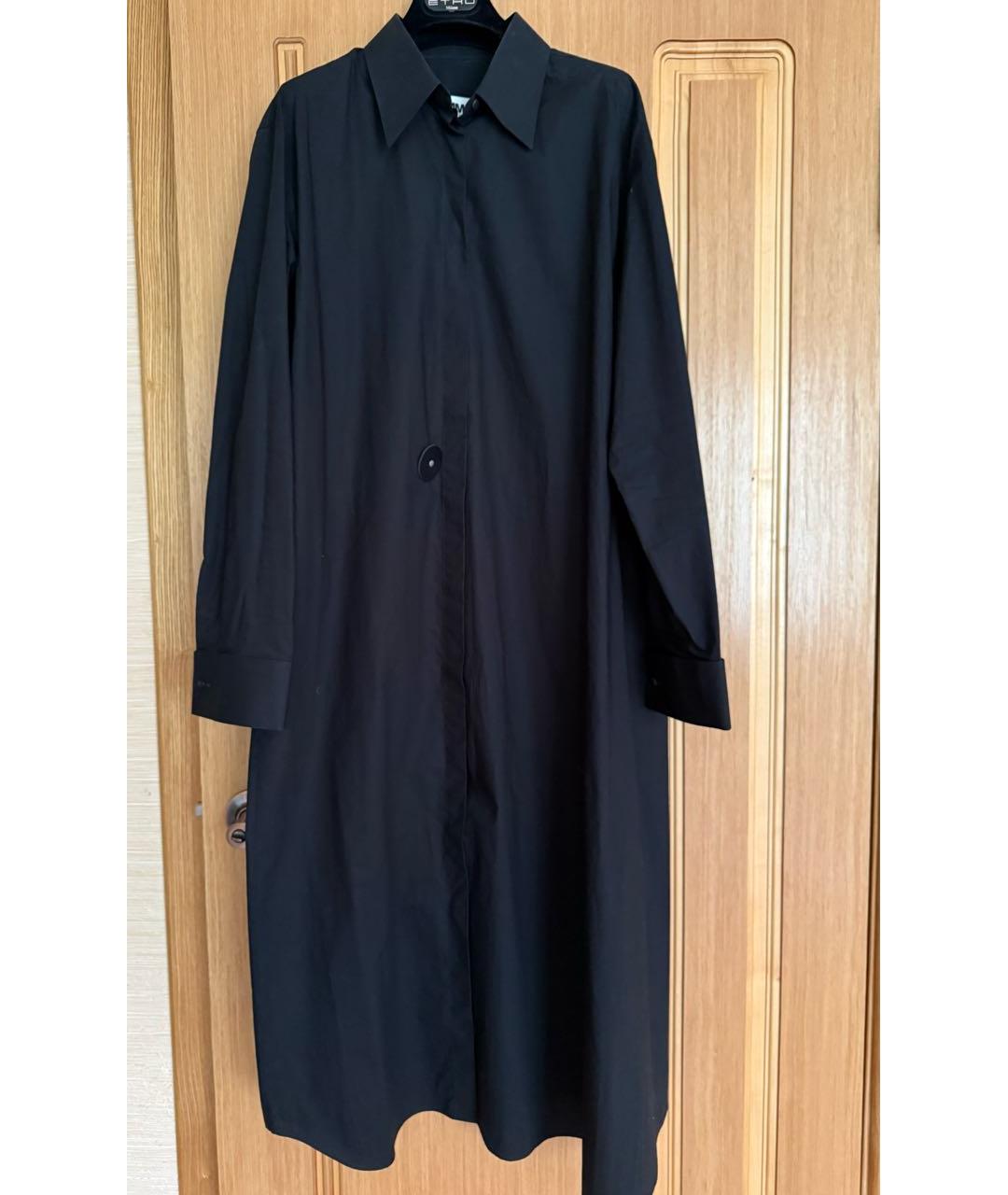 MM6 MAISON MARGIELA Черное хлопковое повседневное платье, фото 4