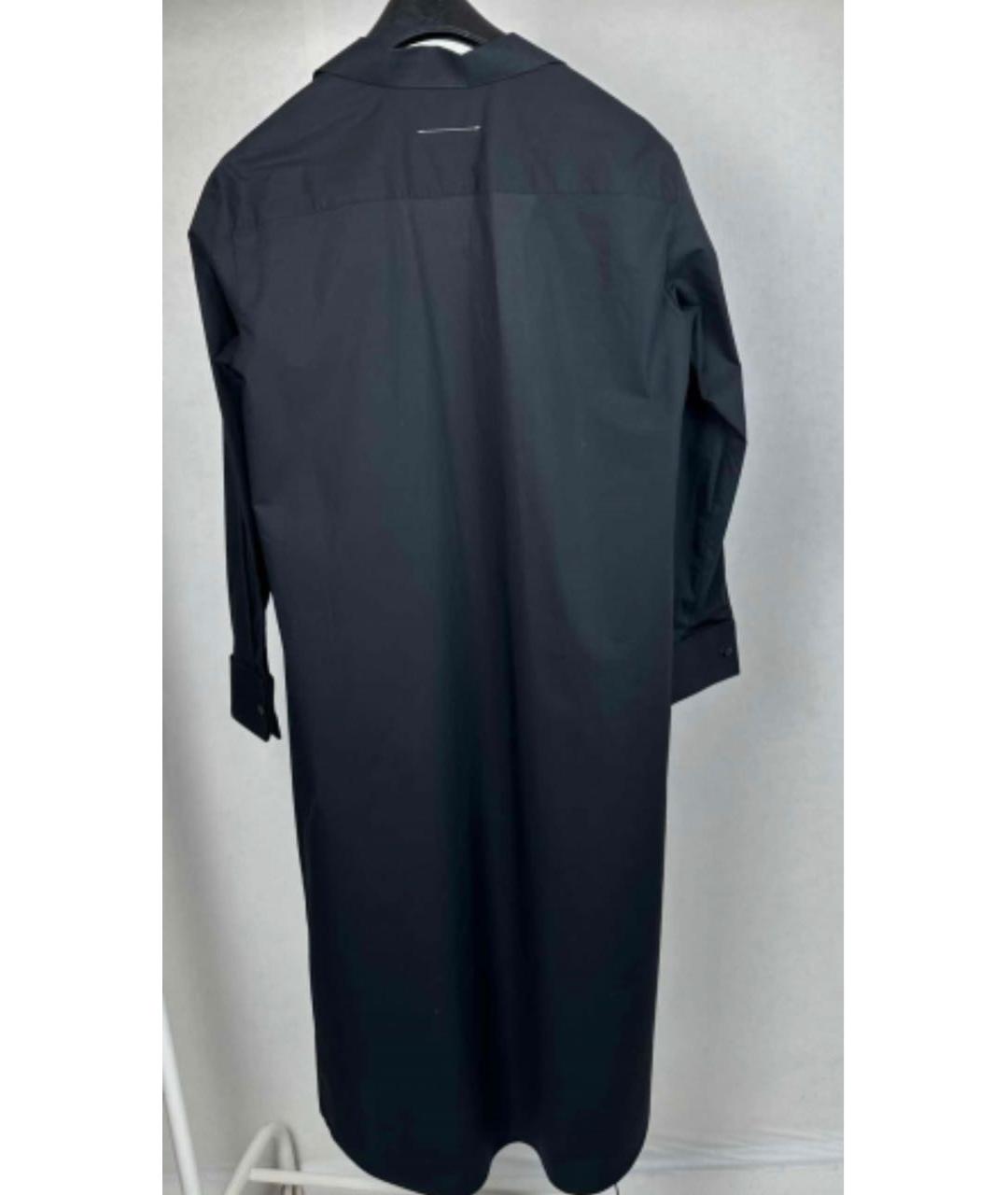 MM6 MAISON MARGIELA Черное хлопковое повседневное платье, фото 2