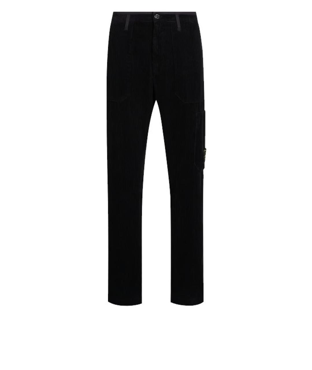 STONE ISLAND Темно-синие хлопковые повседневные брюки, фото 4