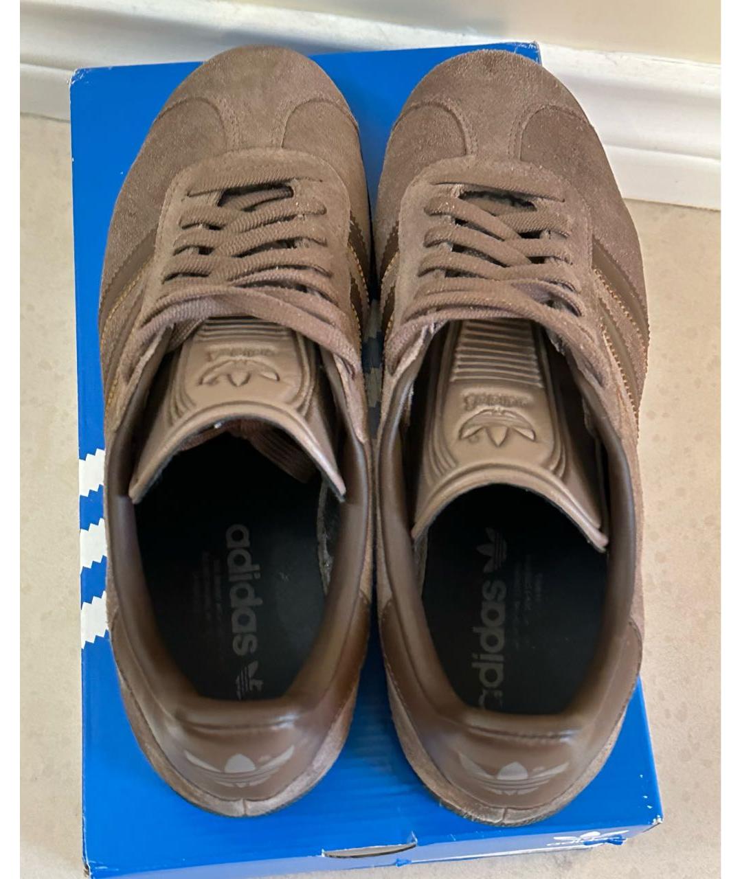 ADIDAS Коричневые замшевые низкие кроссовки / кеды, фото 3