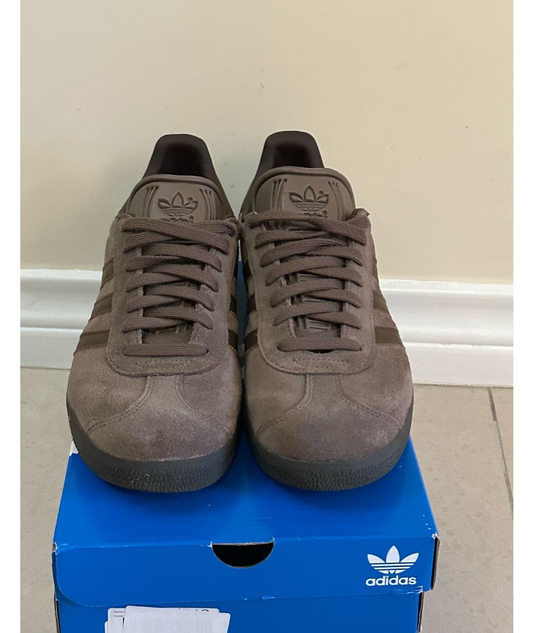 ADIDAS Коричневые замшевые низкие кроссовки / кеды, фото 2