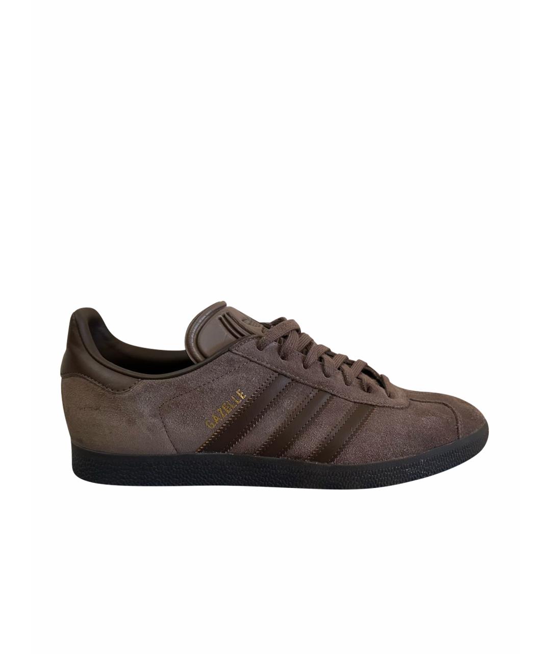 ADIDAS Коричневые замшевые низкие кроссовки / кеды, фото 1