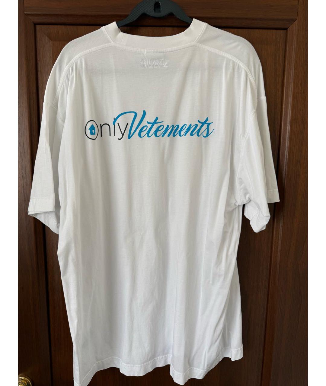 VETEMENTS Белая хлопковая футболка, фото 2