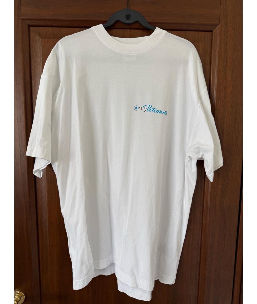 VETEMENTS Белая хлопковая футболка, фото 5
