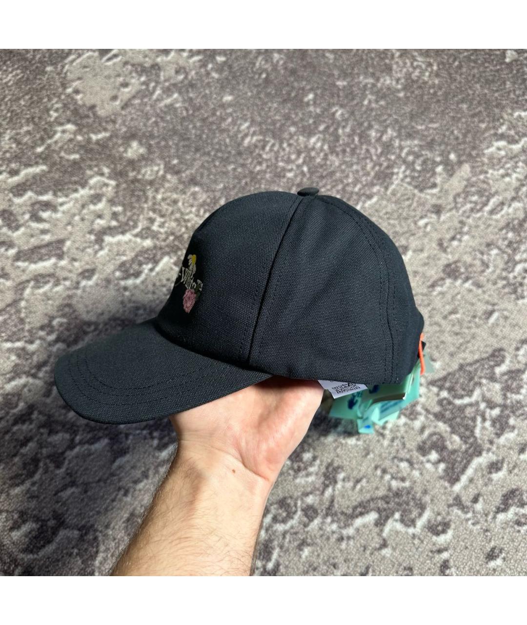 OFF-WHITE Черная хлопковая кепка, фото 4