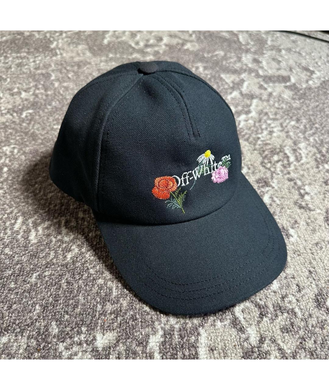 OFF-WHITE Черная хлопковая кепка, фото 2
