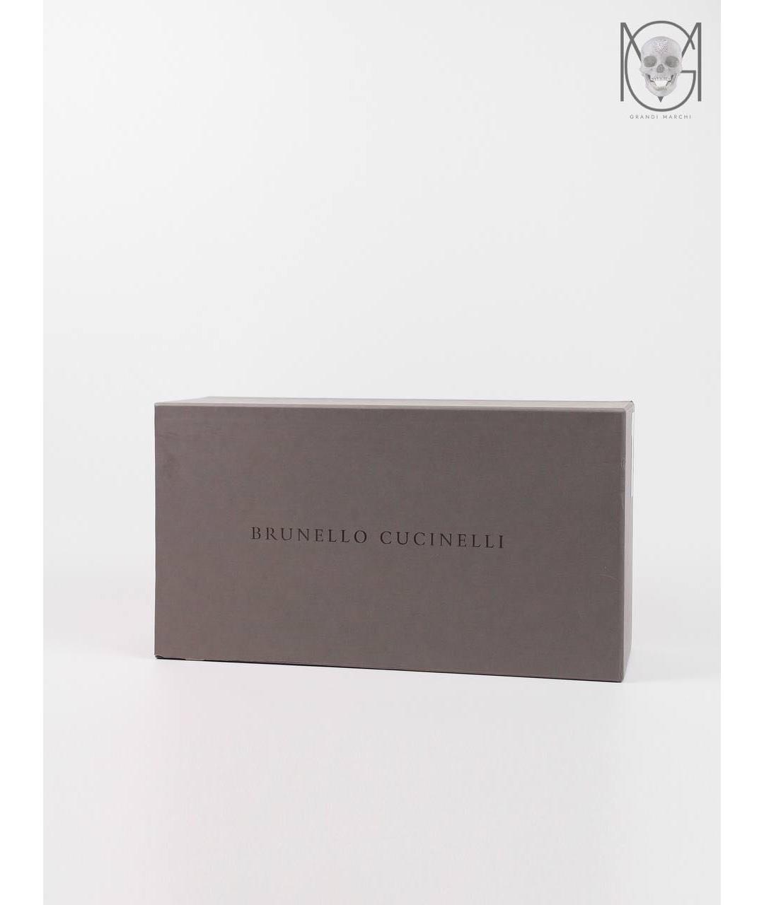 BRUNELLO CUCINELLI Темно-синие замшевые лоферы, фото 6