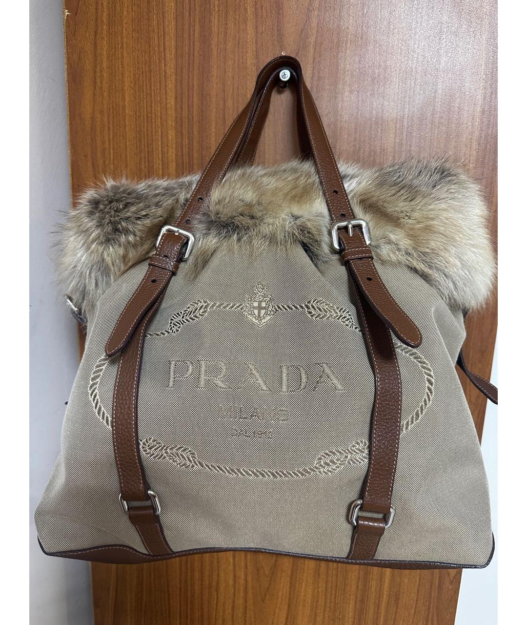 PRADA Бежевая сумка тоут, фото 7