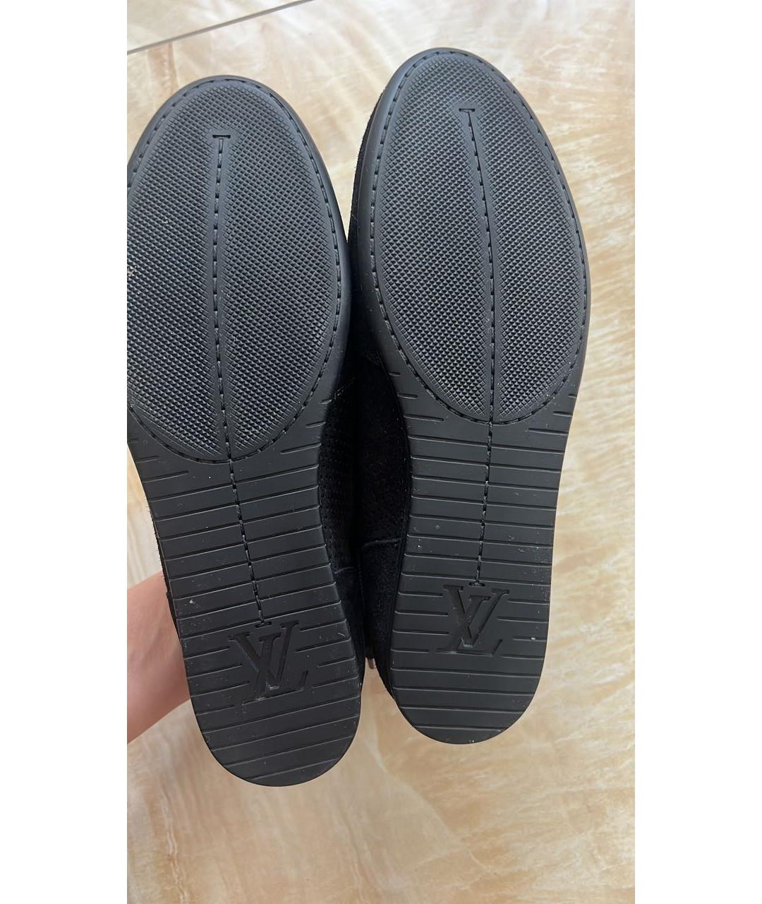 LOUIS VUITTON Черные кожаные кроссовки, фото 3