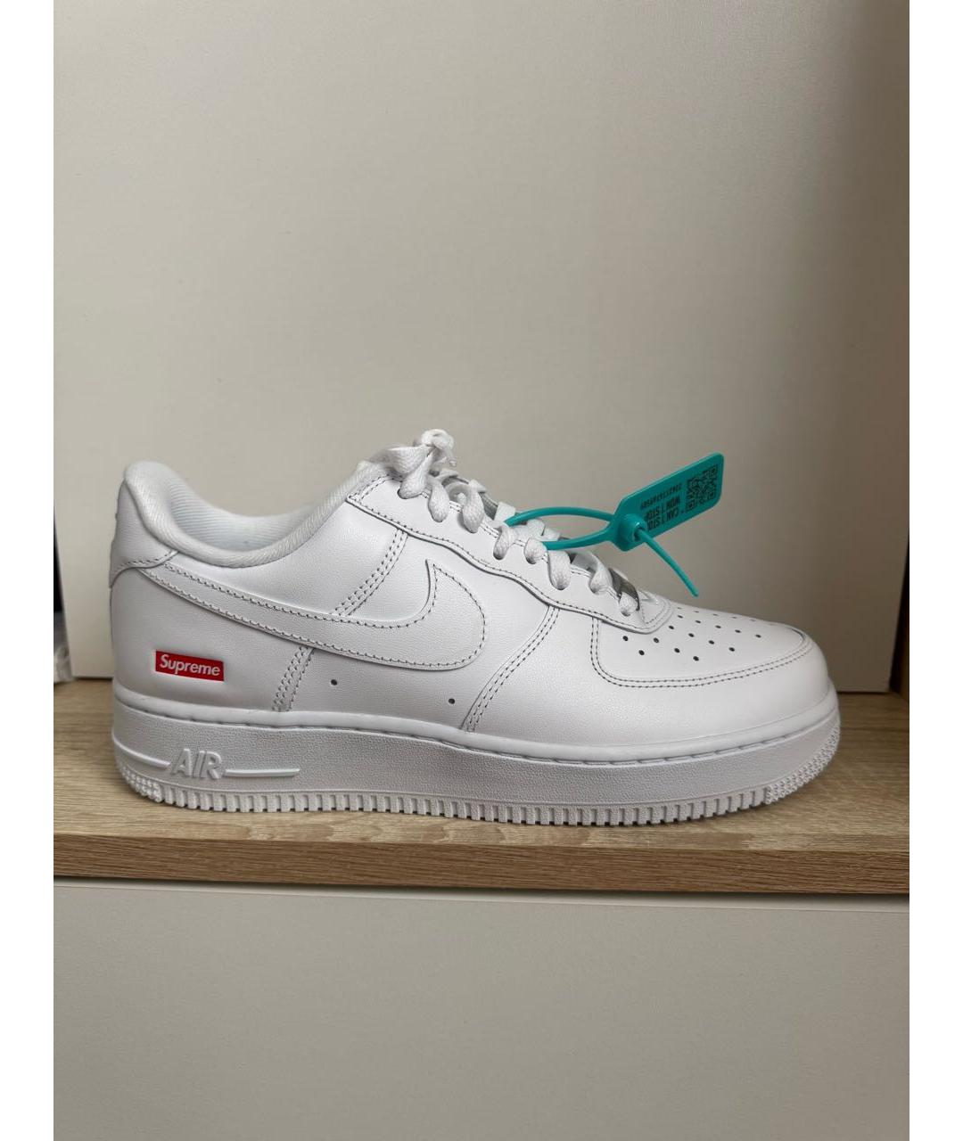 NIKE Белые кожаные низкие кроссовки / кеды, фото 9