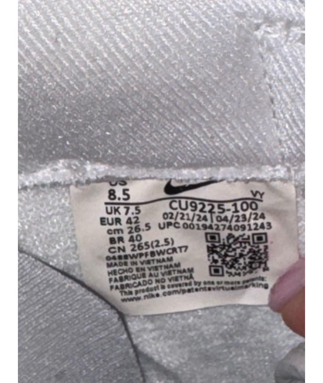 NIKE Белые кожаные низкие кроссовки / кеды, фото 7
