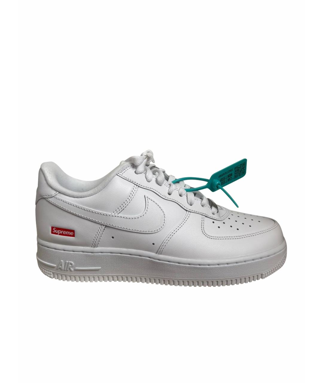 NIKE Белые кожаные низкие кроссовки / кеды, фото 1