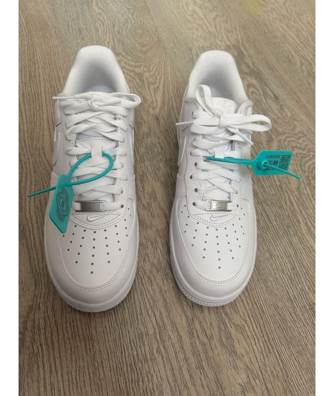 NIKE Белые кожаные низкие кроссовки / кеды, фото 2
