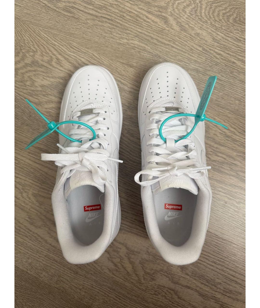 NIKE Белые кожаные низкие кроссовки / кеды, фото 3