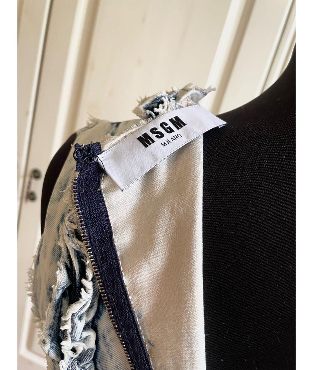 MSGM Мульти деним сарафан, фото 4