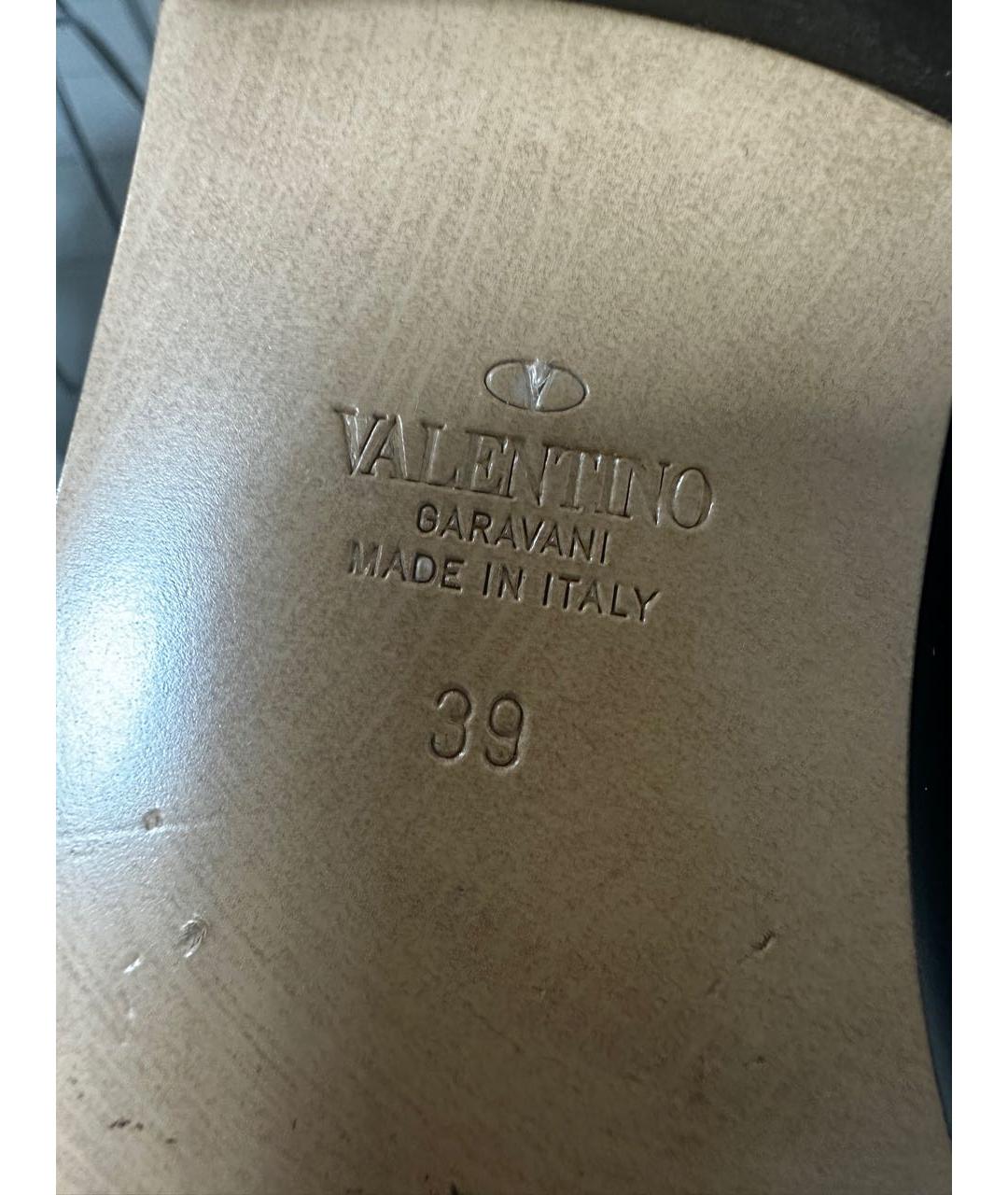 VALENTINO Черные кожаные лоферы, фото 5