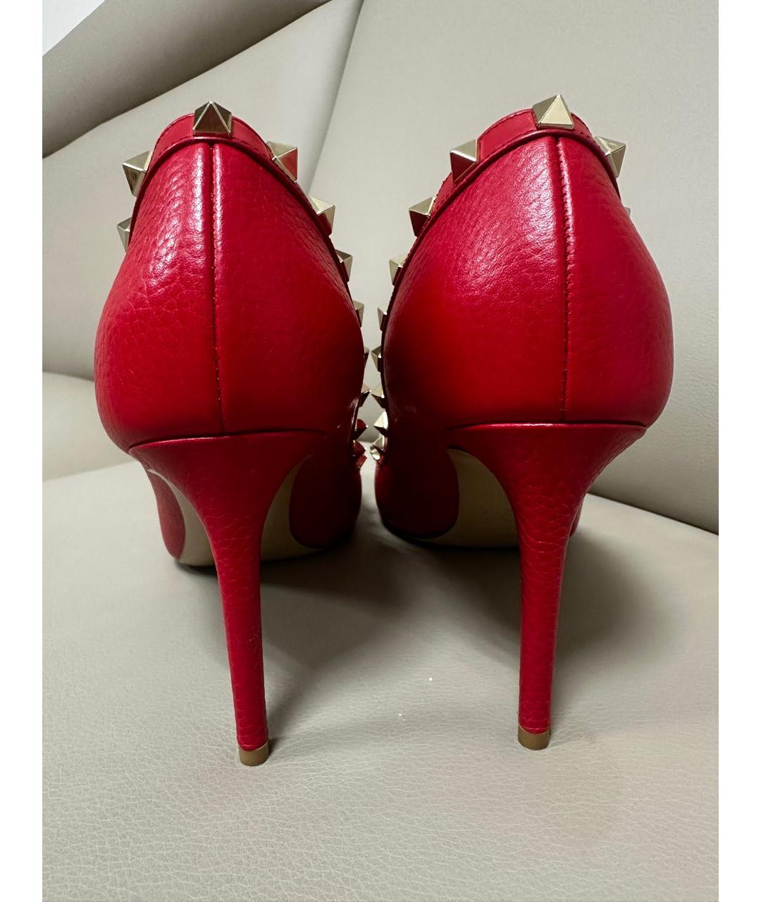 VALENTINO Красные кожаные туфли, фото 4
