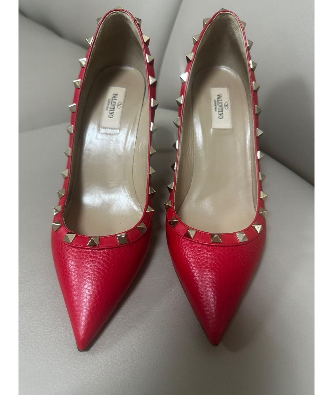 VALENTINO Красные кожаные туфли, фото 2