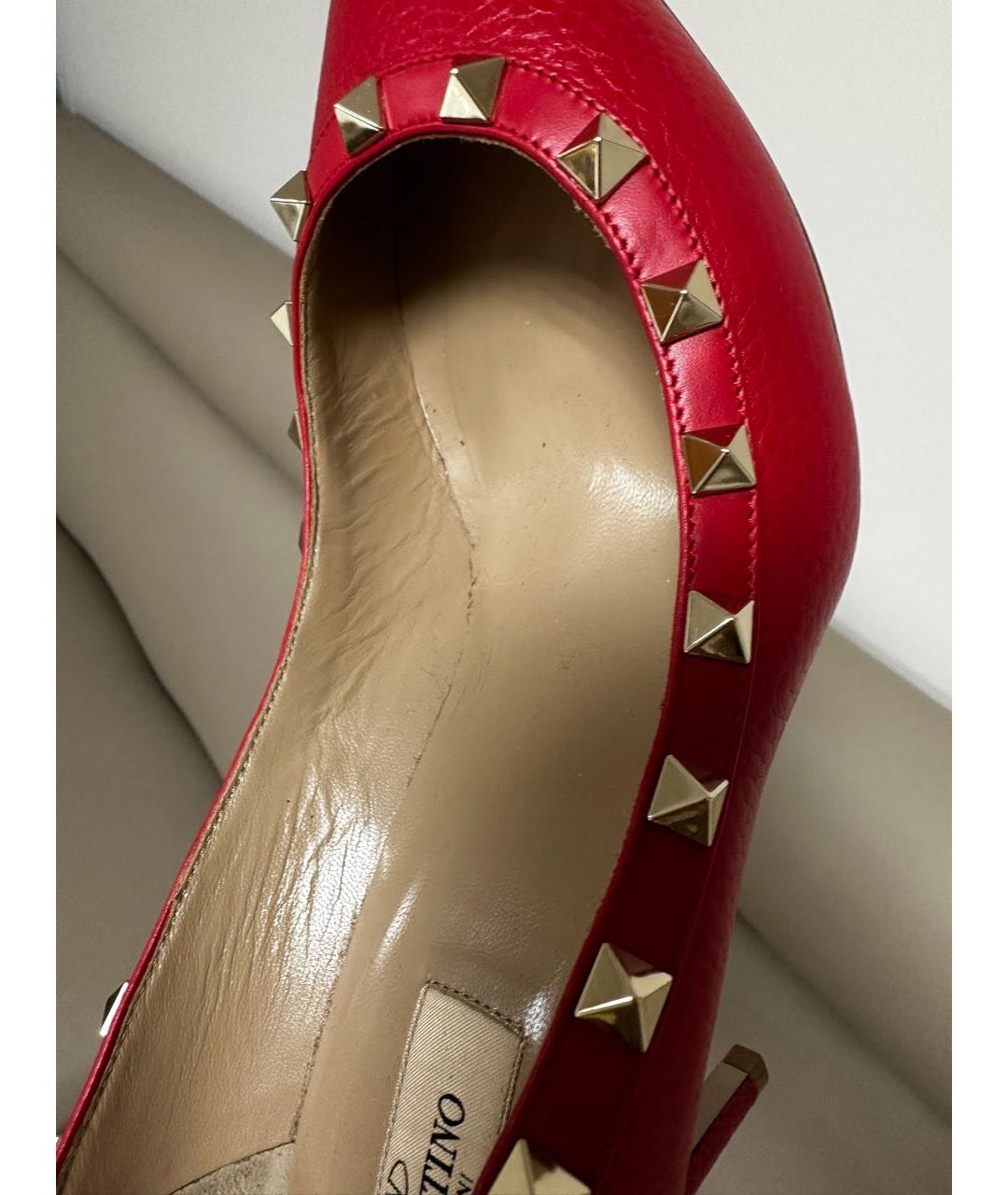 VALENTINO Красные кожаные туфли, фото 6
