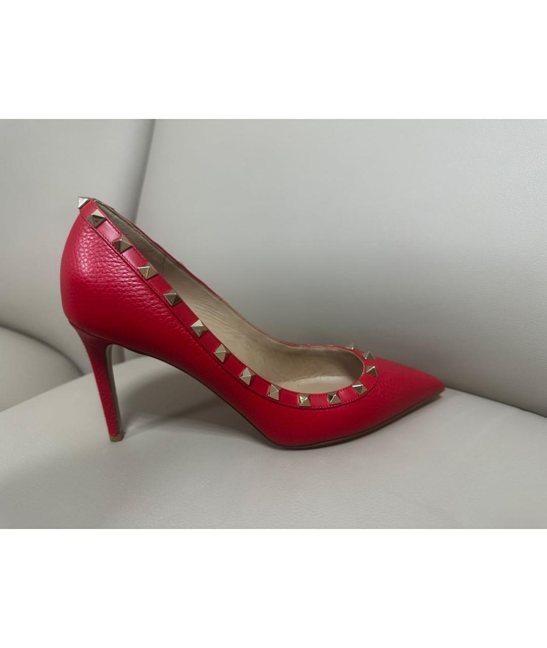 VALENTINO Красные кожаные туфли, фото 9