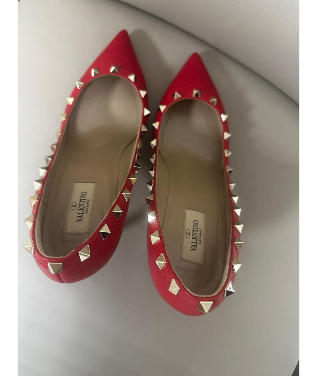 VALENTINO Красные кожаные туфли, фото 3