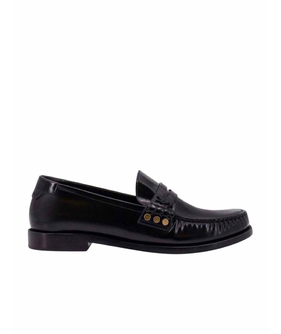 SAINT LAURENT Черные кожаные лоферы, фото 9