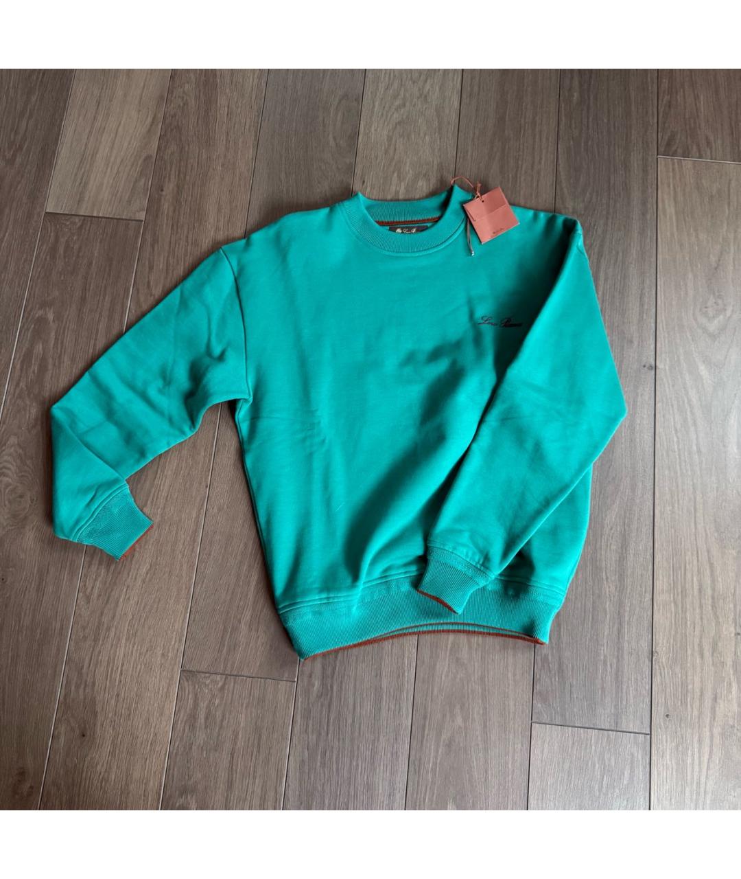 LORO PIANA Бирюзовый хлопковый спортивные костюмы, фото 2