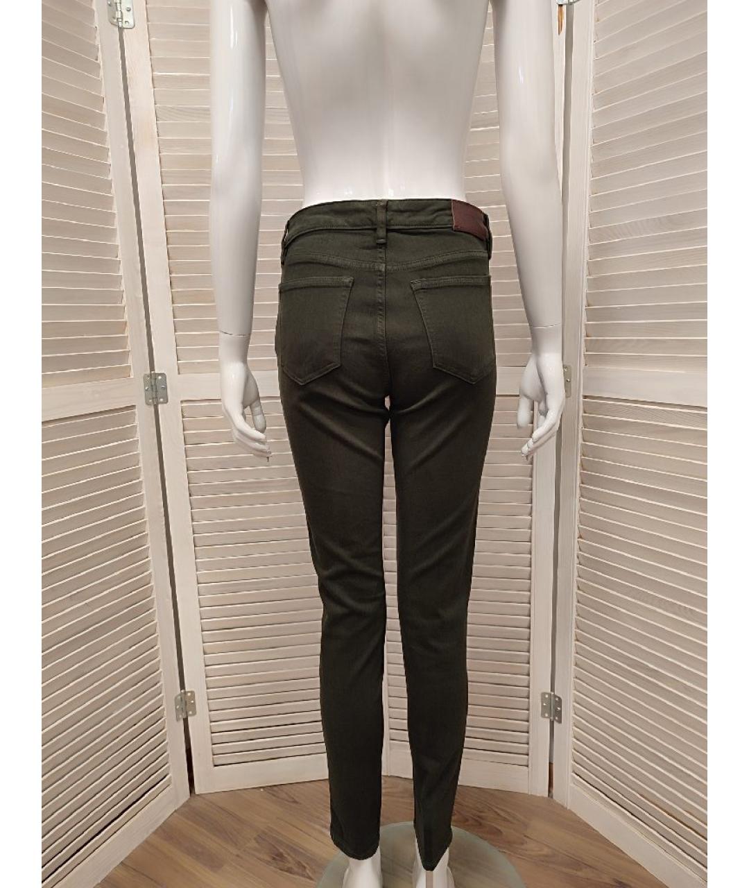 RALPH LAUREN Хаки хлопко-эластановые джинсы слим, фото 2
