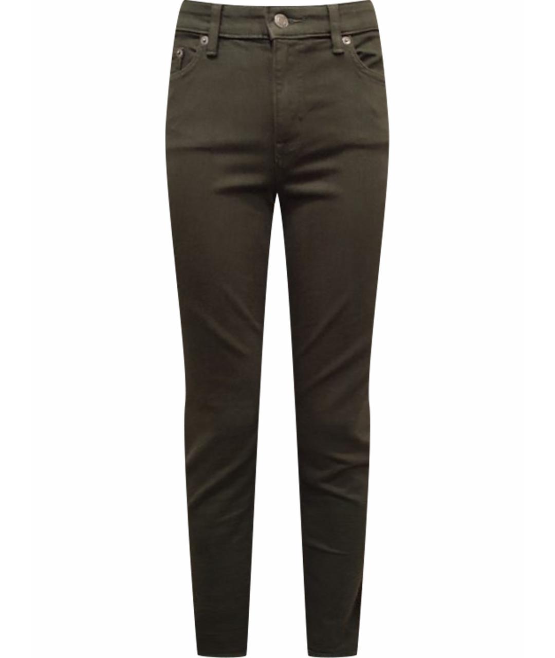 RALPH LAUREN Хаки хлопко-эластановые джинсы слим, фото 1