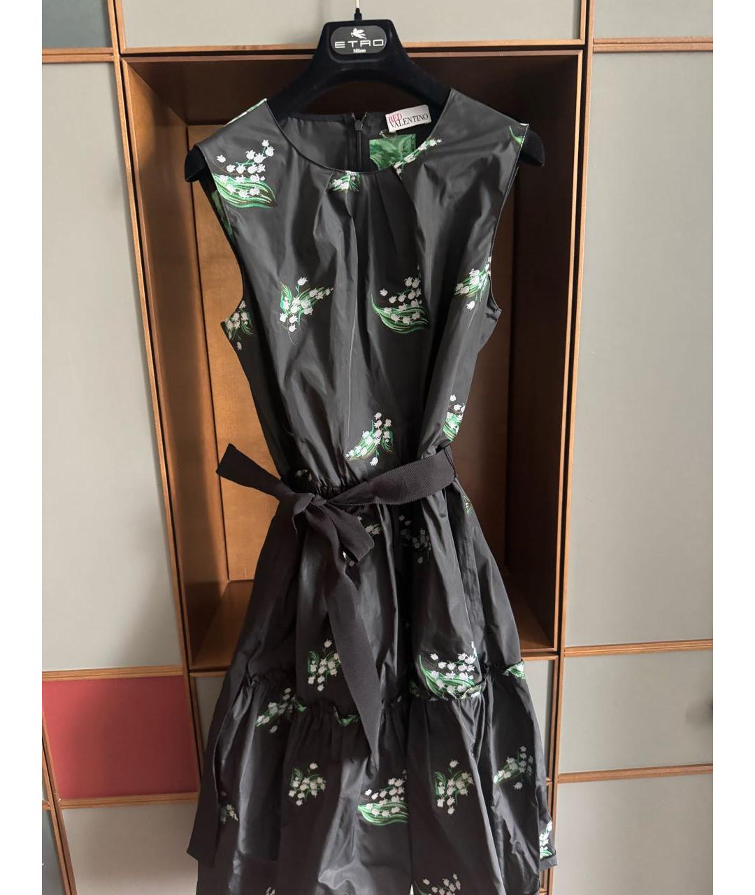 RED VALENTINO Черное полиэстеровое повседневное платье, фото 5