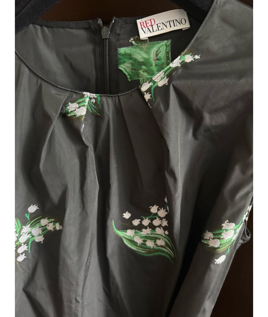 RED VALENTINO Черное полиэстеровое повседневное платье, фото 3