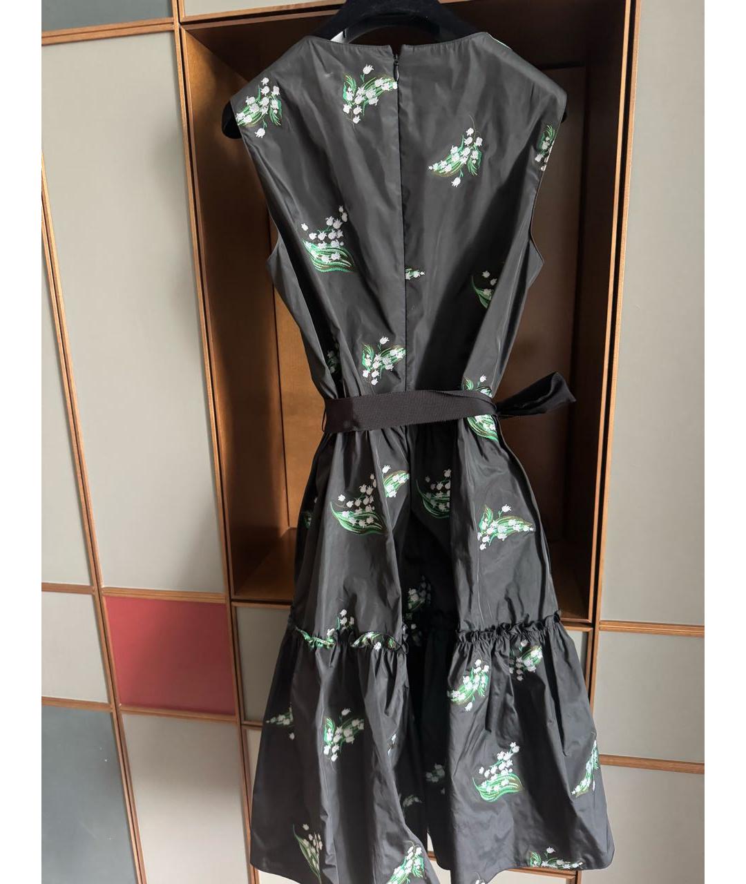 RED VALENTINO Черное полиэстеровое повседневное платье, фото 2