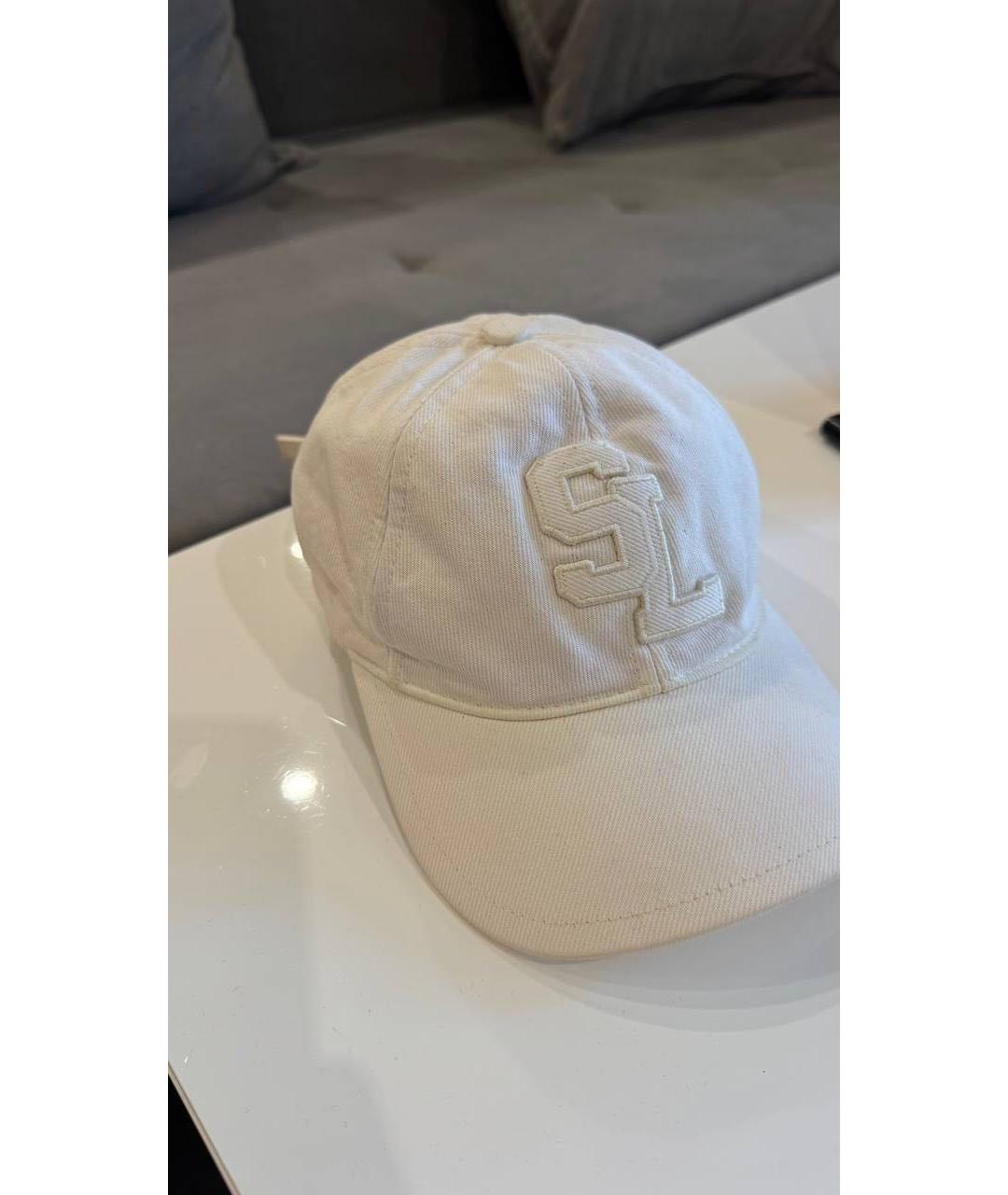SAINT LAURENT Бежевая кепка, фото 5