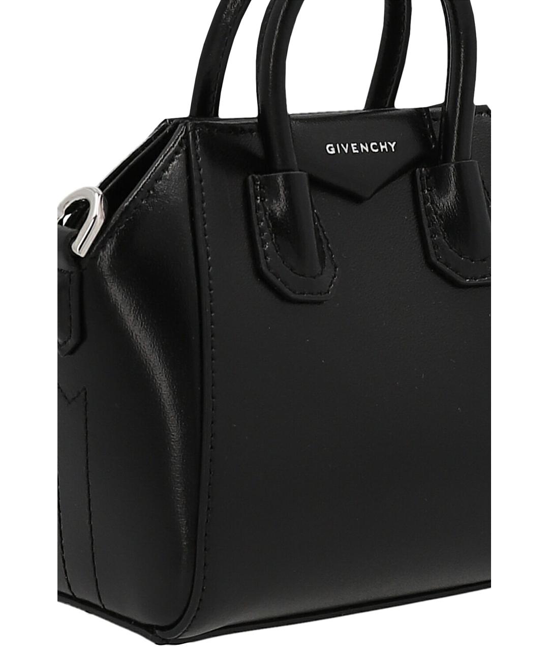 GIVENCHY Черная кожаная сумка тоут, фото 5