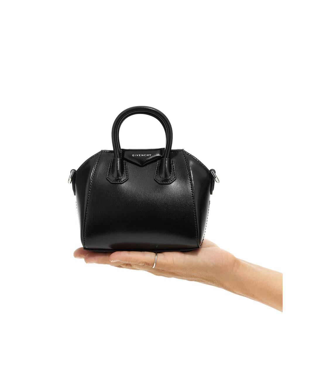 GIVENCHY Черная кожаная сумка тоут, фото 3