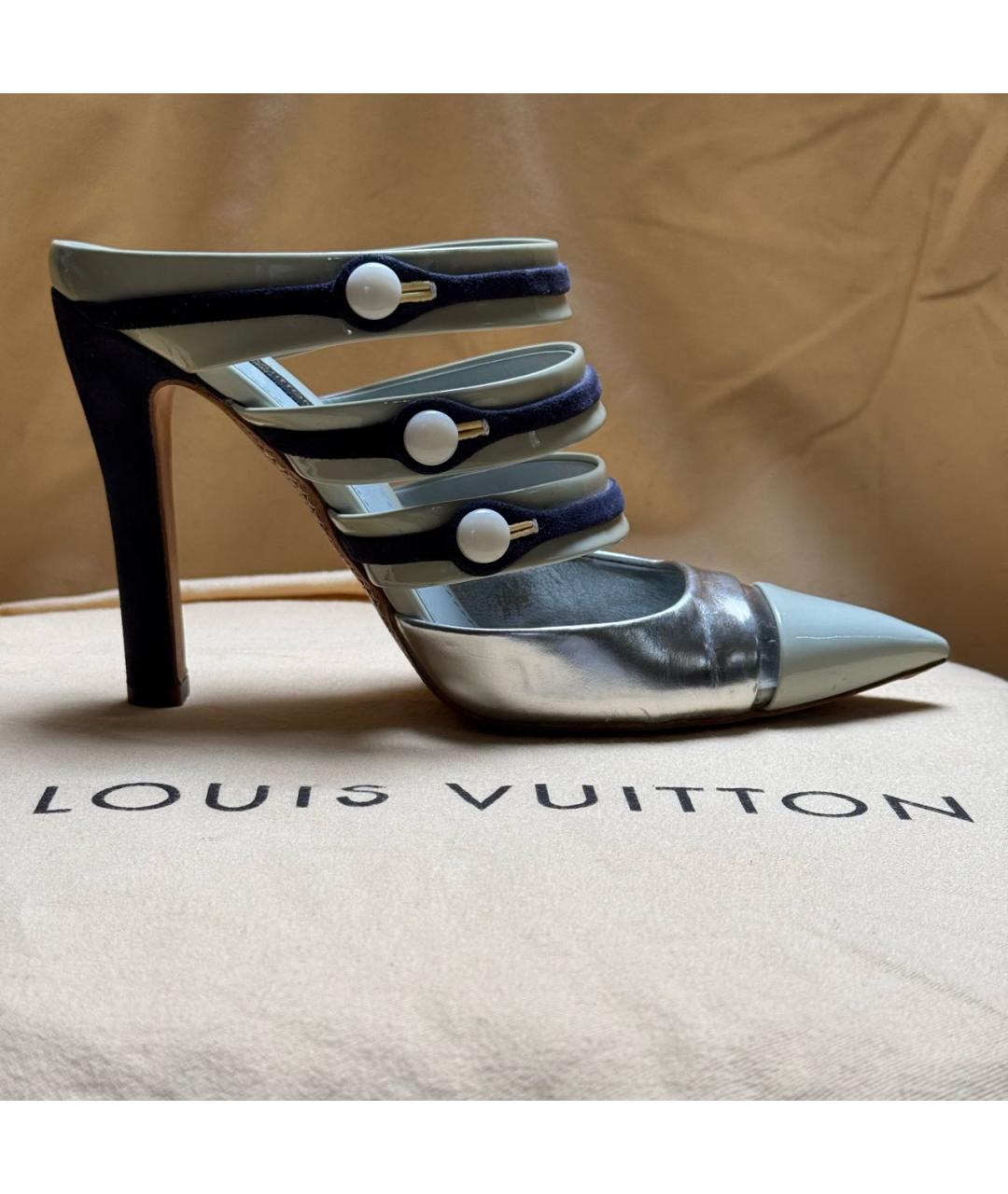 LOUIS VUITTON Мюли из лакированной кожи, фото 8