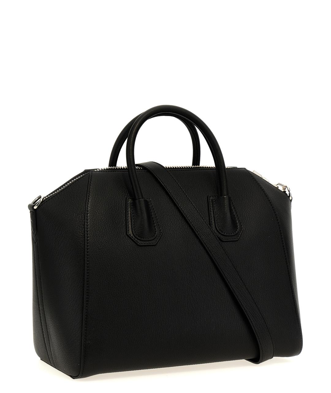 GIVENCHY Черная кожаная сумка тоут, фото 2