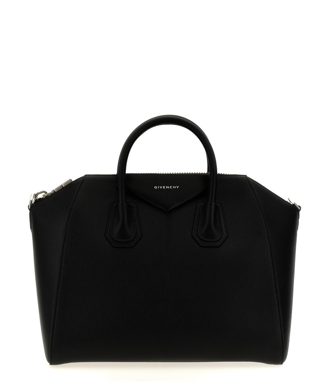 GIVENCHY Черная кожаная сумка тоут, фото 1