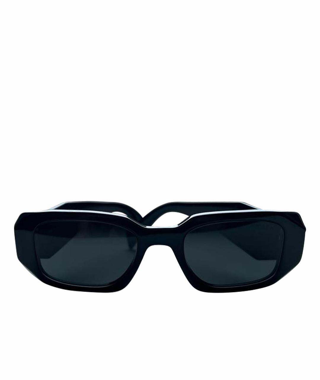 PRADA Черные пластиковые солнцезащитные очки, фото 1
