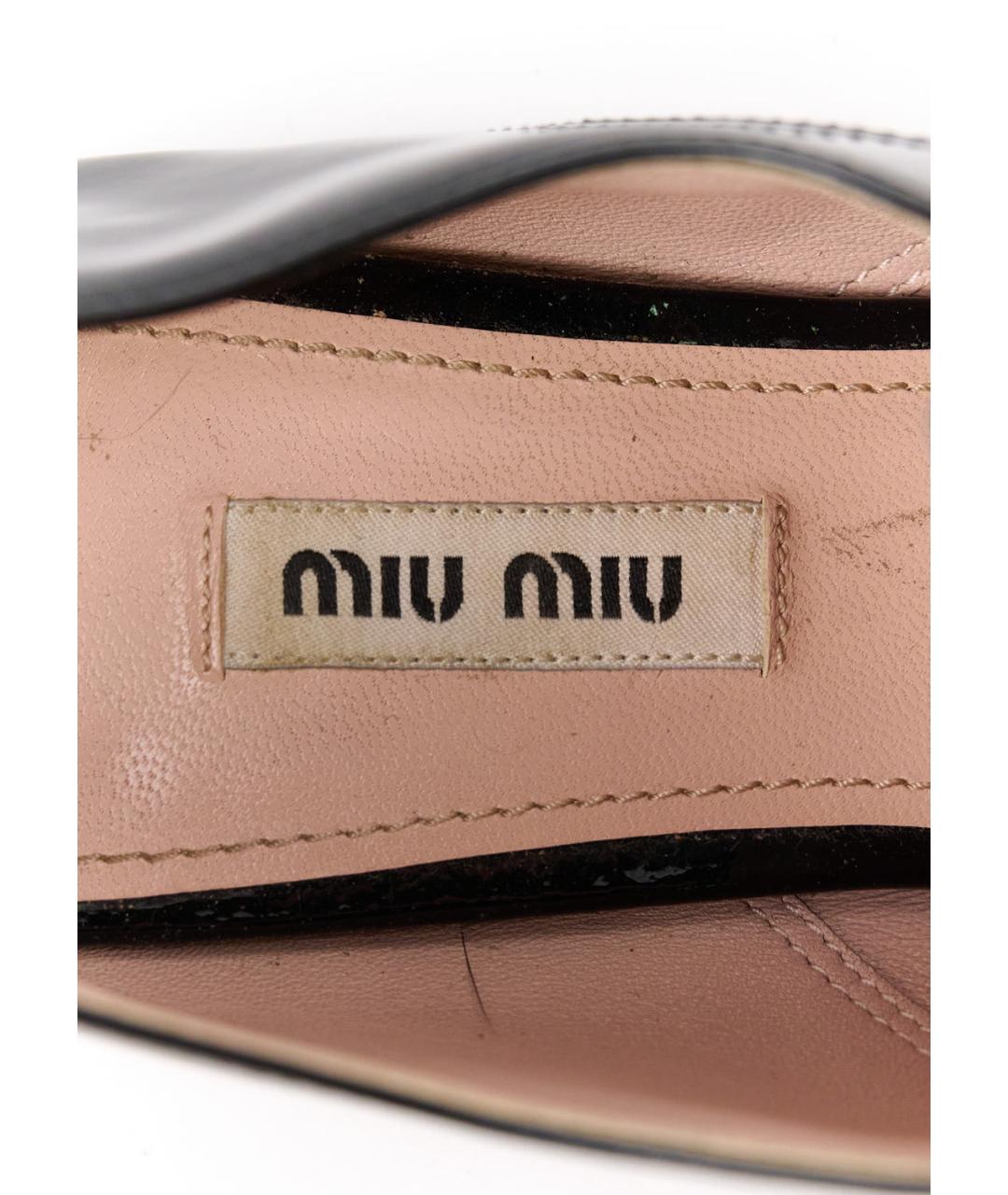 MIU MIU Черные туфли из лакированной кожи, фото 5